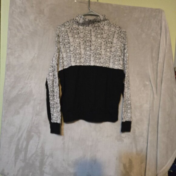 Monrow‎ Snakeskin Print  Swiftie Style Athletic Colorblock Pullover Sweatshirt S - Picture 4 of 8